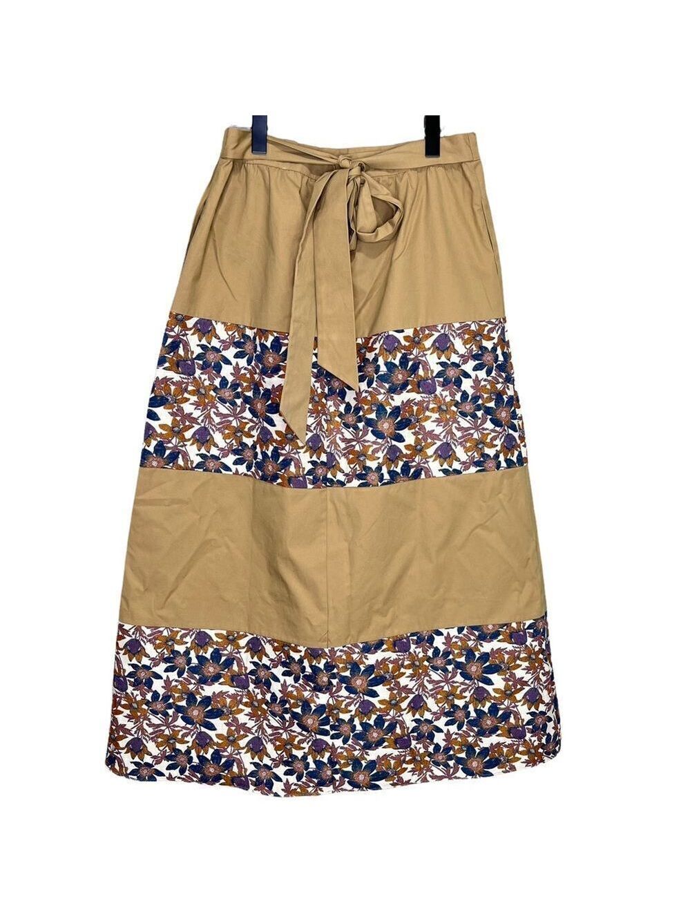 NEW Sachin + Babi Tan and Floral Jacquard Maxi Skirt Size 12 - Picture 4 of 14